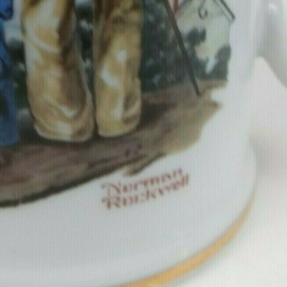 Vintage 1986 Norman Rockwell Museum Collection Looking Out To Sea Coffee Cup - Picture 2 of 8